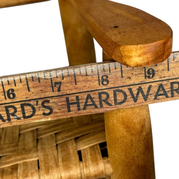 Handmade Wood Rocking Chair made for American Girl Doll Hand Woven Seat 12X16X9” - Picture 3 of 12